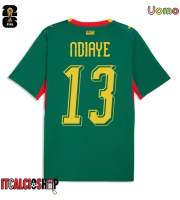 Senegal Iliman Ndiaye #13 Seconda Maglia Mondiali 2026 Manica Corta